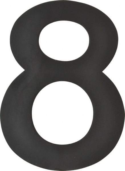 Made in USA - Number Label - Legend: 8, English, Black - USA Tool & Supply