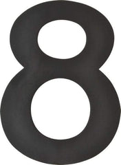 Made in USA - Number Label - Legend: 8, English, Black - USA Tool & Supply