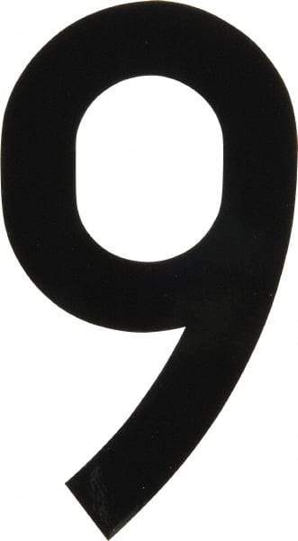 Made in USA - Number Label - Legend: 9, English, Black - USA Tool & Supply