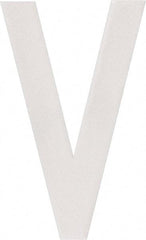 Made in USA - Letter Label - Legend: V, English, White - USA Tool & Supply