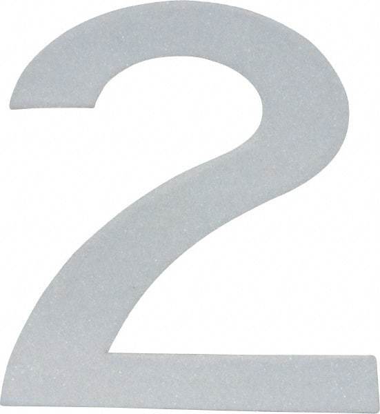 Made in USA - Number Label - Legend: 2, English, White - USA Tool & Supply
