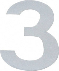 Made in USA - Number Label - Legend: 3, English, White - USA Tool & Supply