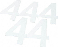 Made in USA - Number Label - Legend: 4, English, White - USA Tool & Supply