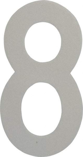 Made in USA - Number Label - Legend: 8, English, White - USA Tool & Supply