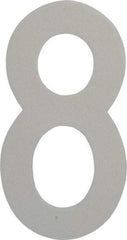 Made in USA - Number Label - Legend: 8, English, White - USA Tool & Supply