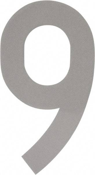 Made in USA - Number Label - Legend: 9, English, White - USA Tool & Supply