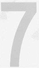 Made in USA - Number Label - Legend: 7, English, White - USA Tool & Supply