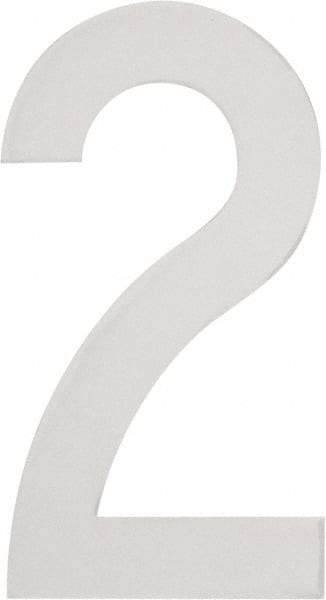 Made in USA - Number Label - Legend: 2, English, White - USA Tool & Supply