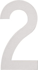 Made in USA - Number Label - Legend: 2, English, White - USA Tool & Supply