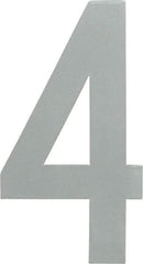 Made in USA - Number Label - Legend: 4, English, White - USA Tool & Supply