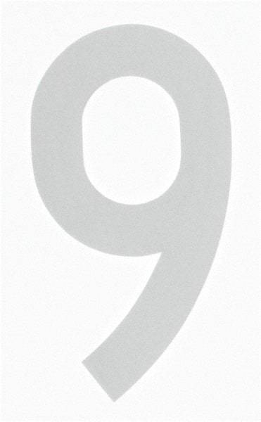Made in USA - Number Label - Legend: 9, English, White - USA Tool & Supply