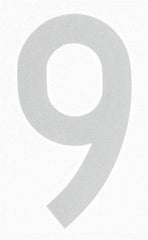 Made in USA - Number Label - Legend: 9, English, White - USA Tool & Supply