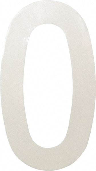 Made in USA - Number Label - Legend: 0, English, White - USA Tool & Supply