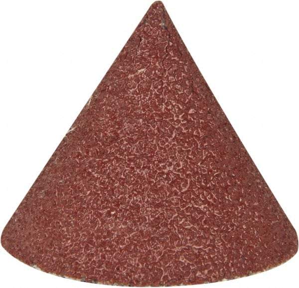 Superior Abrasives - 3/4" Diam 80 Grit 60° Included Angle Cone Center Lap - Aluminum Oxide, Medium Grade, Lock Nut Mount - USA Tool & Supply