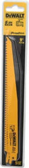 DeWALT - 9" Long, Bi-Metal Reciprocating Saw Blade - Tapered Profile, 6 TPI, Toothed Edge, Universal Shank - USA Tool & Supply