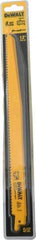 DeWALT - 12" Long, Bi-Metal Reciprocating Saw Blade - Tapered Profile, 6 TPI, Toothed Edge, Universal Shank - USA Tool & Supply