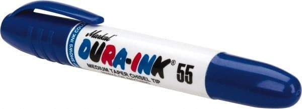 Markal - Bue Permanent Marker - Chisel Tip - USA Tool & Supply