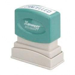 Value Collection - Cancelled, Blue Pre-Inked Stamp - 1/2 Inch Wide x 1-5/8 Inch Long - USA Tool & Supply