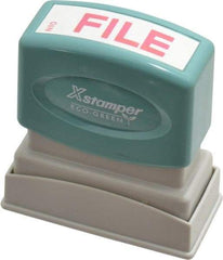 Value Collection - File, Red Pre-Inked Stamp - 1/2 Inch Wide x 1-5/8 Inch Long - USA Tool & Supply