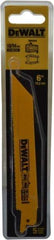 DeWALT - 6" Long x 1" Thick, Bi-Metal Reciprocating Saw Blade - Straight Profile, 10 to 14 TPI, Toothed Edge, Universal Shank - USA Tool & Supply