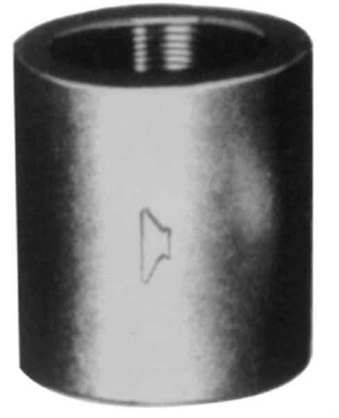 Made in USA - Size 4", Class 3,000, Steel Black Pipe Coupling - 3,000 psi, Socket Weld End Connection - USA Tool & Supply