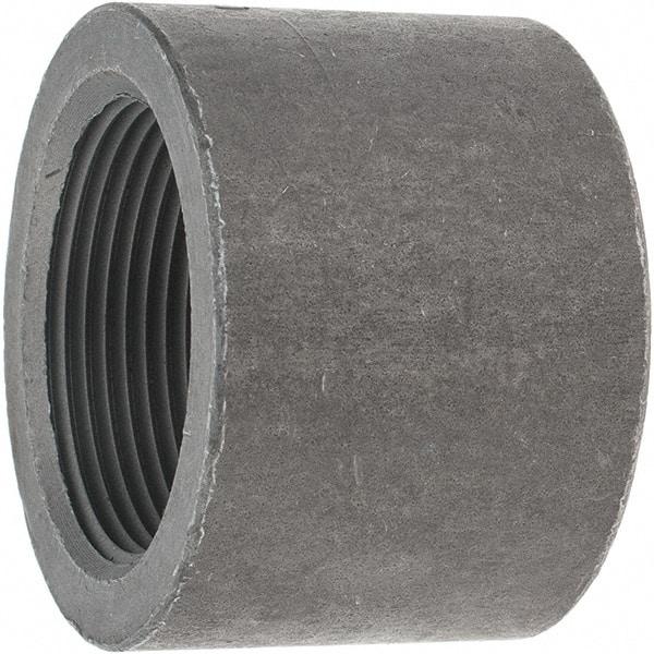 Made in USA - Size 1-1/2", Class 3,000, Forged Carbon Steel Black Pipe End Cap - 925 psi, Threaded End Connection - USA Tool & Supply