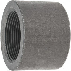 Made in USA - Size 1-1/2", Class 3,000, Forged Carbon Steel Black Pipe End Cap - 925 psi, Threaded End Connection - USA Tool & Supply