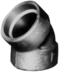 Made in USA - Size 3", Class 3,000, Forged Carbon Steel Black Pipe 45° Elbow - 3,000 psi, Socket Weld End Connection - USA Tool & Supply