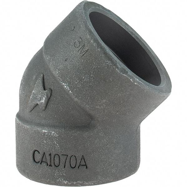 Made in USA - Size 1-1/2", Class 3,000, Forged Carbon Steel Black Pipe 45° Elbow - 925 psi, Socket Weld End Connection - USA Tool & Supply