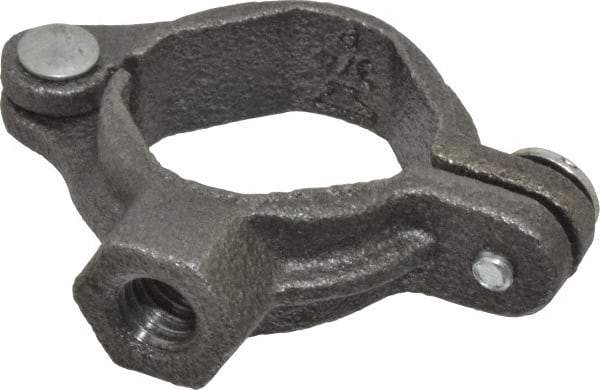 Value Collection - 3/4" Pipe, 3/8" Rod, Extension Split Pipe Clamp - 180 Lb Capacity, Malleable Iron - USA Tool & Supply