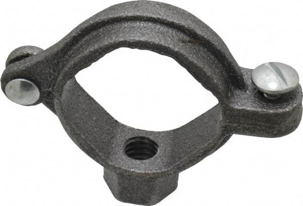 Value Collection - 1" Pipe, 3/8" Rod, Extension Split Pipe Clamp - 180 Lb Capacity, Malleable Iron - USA Tool & Supply