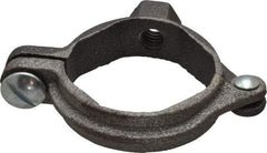 Value Collection - 1-1/4" Pipe, 3/8" Rod, Extension Split Pipe Clamp - 180 Lb Capacity, Malleable Iron - USA Tool & Supply