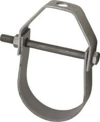 Made in USA - 2-1/2" Pipe, 1/2" Rod, Carbon Steel Adjustable Clevis Hanger - Black Coated, 1,130 Lb Capacity - USA Tool & Supply