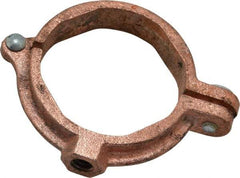 Value Collection - 2" Pipe, 3/8" Rod, Copper Painted Split Clamp - 180 Lb Capacity, Malleable Iron - USA Tool & Supply