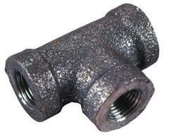 B&K Mueller - Class 150, 1 x 1/2 x 1" Galvanized Pipe Reducing Tee - Threaded, Malleable Iron - USA Tool & Supply