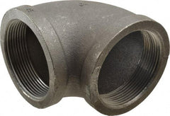 Made in USA - Size 3", Class 150, Malleable Iron Black Pipe 90° Elbow - 150 psi, Threaded End Connection - USA Tool & Supply