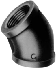 B&K Mueller - Class 150, 1-1/4" Galvanized Pipe 45° Elbow - Threaded, Malleable Iron - USA Tool & Supply