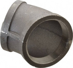 Made in USA - Size 4", Class 150, Malleable Iron Black Pipe 45° Elbow - 150 psi, Threaded End Connection - USA Tool & Supply