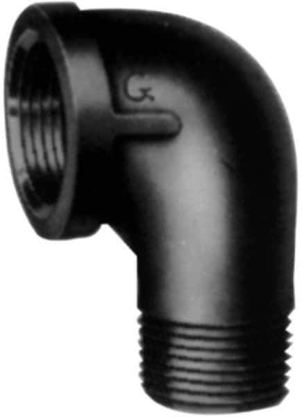 Made in USA - Class 150, 4" Galvanized Pipe 90° Street Elbow - Threaded, Malleable Iron - USA Tool & Supply