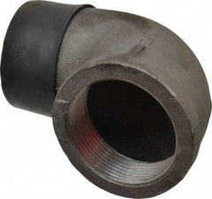 Made in USA - Size 2-1/2", Class 150, Malleable Iron Black Pipe 90° Street Elbow - 150 psi, Threaded End Connection - USA Tool & Supply
