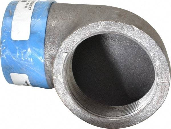 Made in USA - Size 3", Class 150, Malleable Iron Black Pipe 90° Street Elbow - 150 psi, Threaded End Connection - USA Tool & Supply