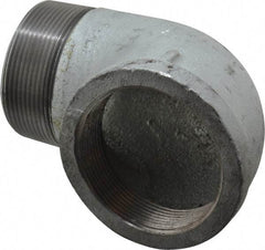 Made in USA - Class 150, 3" Galvanized Pipe 90° Street Elbow - Threaded, Malleable Iron - USA Tool & Supply