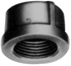 Made in USA - Size 2-1/2", Class 3,000, Forged Carbon Steel Black Pipe End Cap - 3,000 psi, Threaded End Connection - USA Tool & Supply