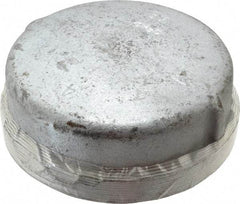 Made in USA - Class 150, 4" Galvanized Pipe End Cap - Threaded, Malleable Iron - USA Tool & Supply