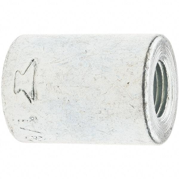 Made in USA - Class 150, 1/8" Galvanized Pipe Coupling (Right Hand) - Threaded, Malleable Iron - USA Tool & Supply