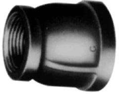 Made in USA - Class 150, 4 x 2" Galvanized Pipe Reducing Coupling - Threaded, Malleable Iron - USA Tool & Supply