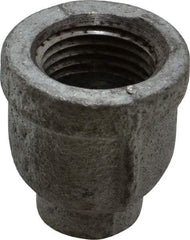 Made in USA - Class 150, 1/2 x 1/8" Galvanized Pipe Reducing Coupling - Threaded, Malleable Iron - USA Tool & Supply