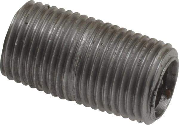 Value Collection - Schedule 40, 1/8" Diam x 3/4" Long Steel Black Pipe Nipple - Threaded - USA Tool & Supply