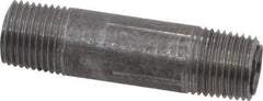 Value Collection - Schedule 40, 1/8" Diam x 1-1/2" Long Steel Black Pipe Nipple - Threaded - USA Tool & Supply