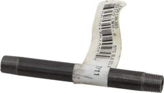 Value Collection - Schedule 40, 1/8" Diam x 3-1/2" Long Steel Black Pipe Nipple - Threaded - USA Tool & Supply